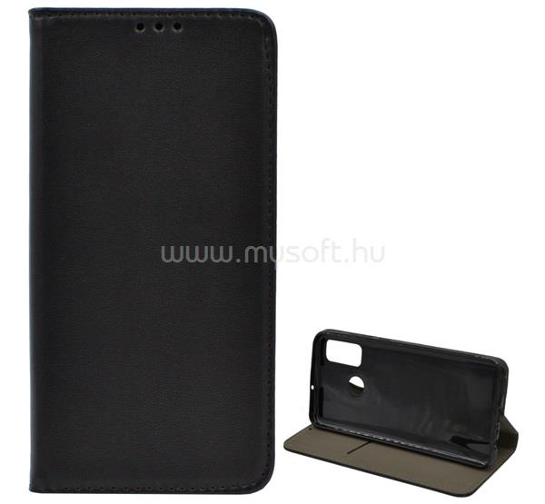 GIGAPACK Huawei P Smart (2020) GIGAPACK tok álló, bőr hatású FLIP, prémium, FEKETE