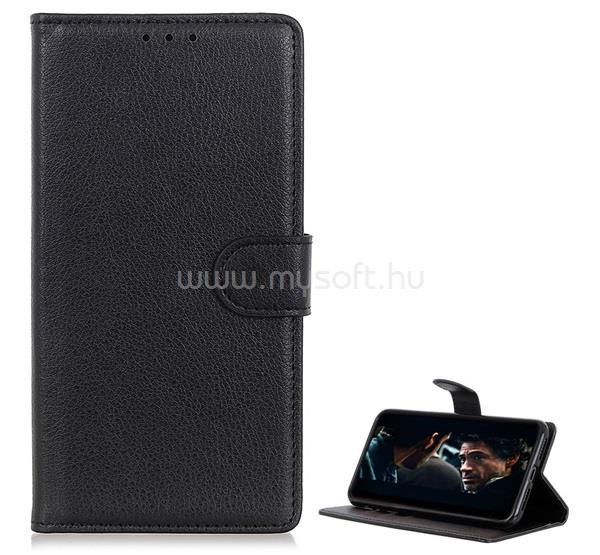 GIGAPACK Samsung M01 GIGAPACK tok álló, bőr hatású FLIP, prémium, FEKETE
