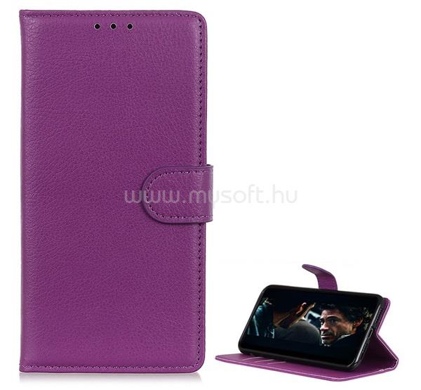 GIGAPACK Honor X10 5G GIGAPACK tok álló, bőr hatású FLIP, prémium, LILA