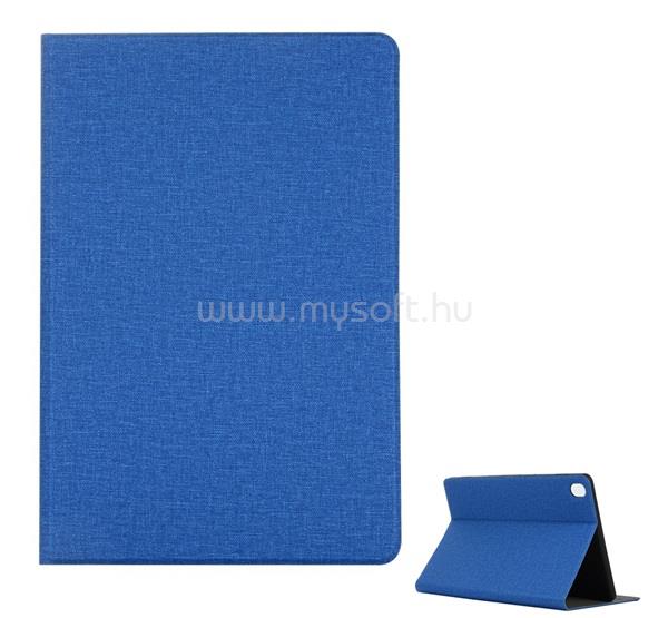 GIGAPACK Huawei MediaPad M6 10.8 LTE / MediaPad M6 10.8 WIFI GIGAPACK Tok álló, bőr hatású FLIP, textil hatás, SÖTÉTKÉK