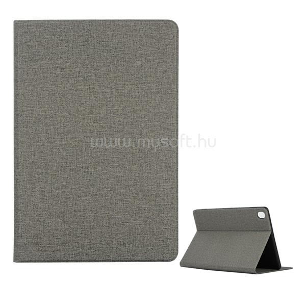 GIGAPACK Huawei MediaPad M6 10.8 LTE / MediaPad M6 10.8 WIFI GIGAPACK Tok álló, bőr hatású FLIP, textil hatás, SZÜRKE