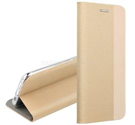 GIGAPACK Redmi Note 15 Pro 5G GIGAPACK Tok álló, bőr hatású FLIP, textil minta, ARANY GP-183330 small