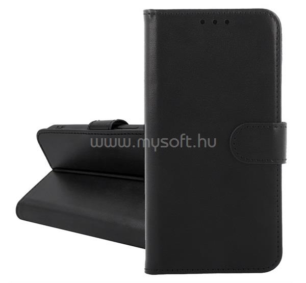 GIGAPACK Honor 400 Lite GIGAPACK Tok álló, bőr hatású FLIP, asztali tartó, FEKETE
