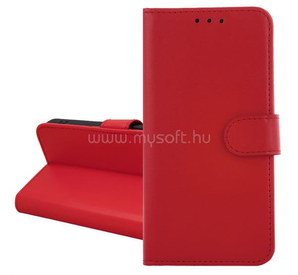 GIGAPACK Honor 600 Lite GIGAPACK Tok álló, bőr hatású FLIP, asztali tartó, PIROS