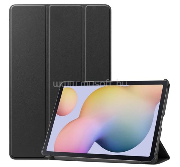 GIGAPACK Samsung Tab S8 LTE / Tab S8 WIFI / Tab S7 LTE GIGAPACK Tok álló, bőr hatású FLIP, asztali tartó, FEKETE