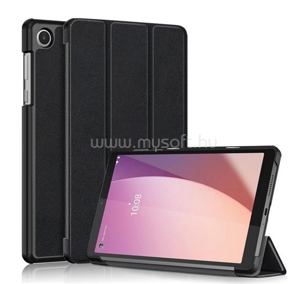 GIGAPACK Lenovo Tab M8 Gen4 / Tab M8 Gen4 GIGAPACK Tok álló, bőr hatású FLIP, asztali tartó, FEKETE