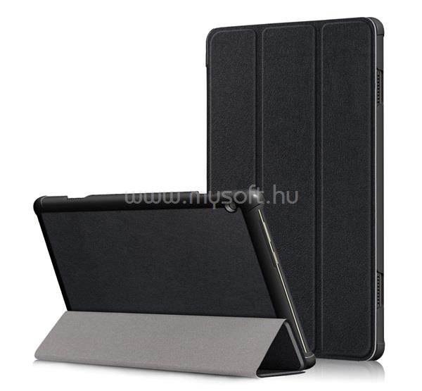 GIGAPACK Lenovo Tab M10 HD / Tab M10 GIGAPACK Tok álló, bőr hatású FLIP, asztali tartó, FEKETE