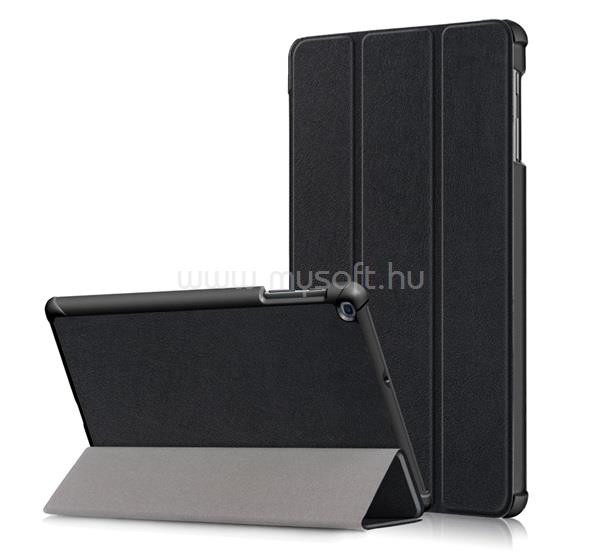GIGAPACK Samsung Tab A 10.1 LTE (2019) / Tab A 10.1 WIFI (2019) GIGAPACK Tok álló, bőr hatású FLIP, asztali tartó, FEKETE