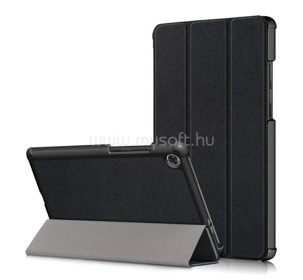 GIGAPACK Lenovo Tab M8 / Tab M8 GIGAPACK Tok álló, bőr hatású FLIP, asztali tartó, FEKETE