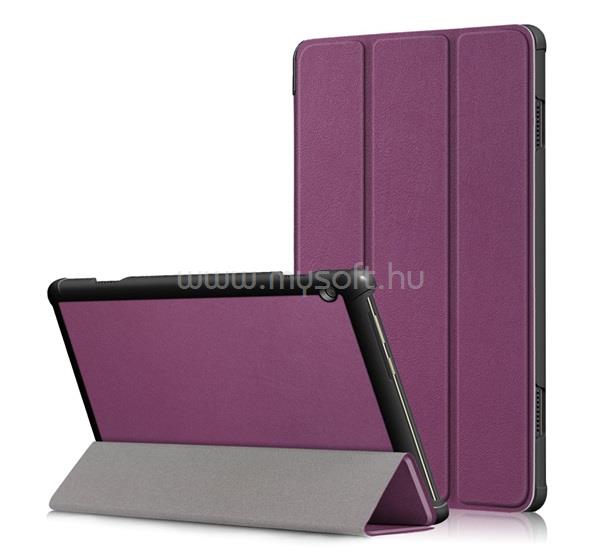GIGAPACK Lenovo Tab M10 HD / Tab M10 GIGAPACK Tok álló, bőr hatású FLIP, asztali tartó, LILA