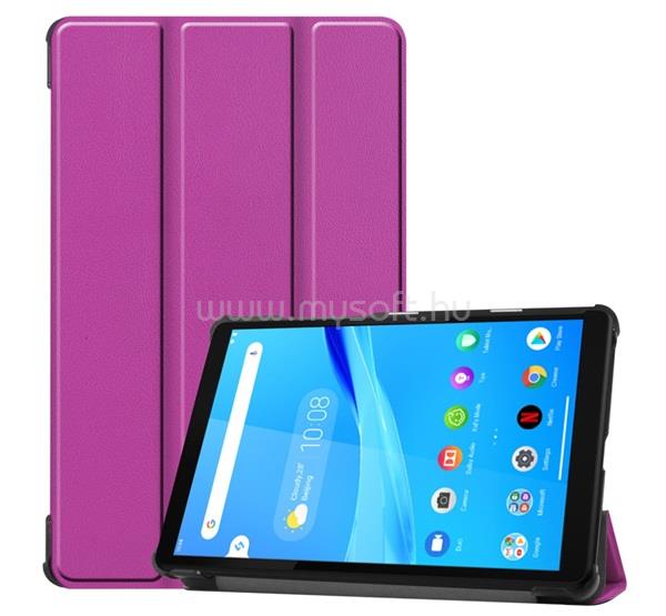 GIGAPACK Lenovo Tab M8 / Tab M8 GIGAPACK Tok álló, bőr hatású FLIP, asztali tartó, LILA