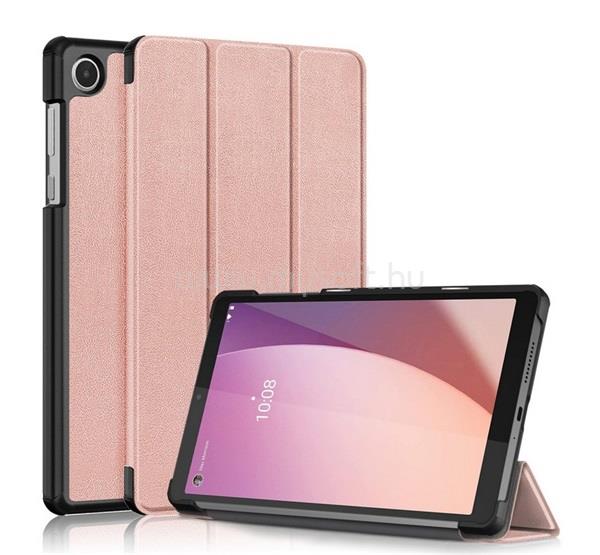 GIGAPACK Lenovo Tab M8 Gen4 / Tab M8 Gen4 GIGAPACK Tok álló, bőr hatású FLIP, asztali tartó, ROZÉARANY