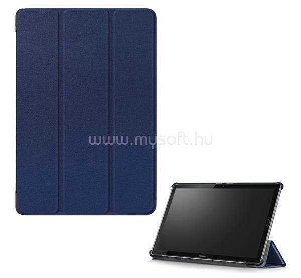 GIGAPACK Huawei MediaPad M5 10.8 WIFI / MediaPad M5 10.8 LTE GIGAPACK Tok álló, bőr hatású FLIP, asztali tartó, SÖTÉTKÉK