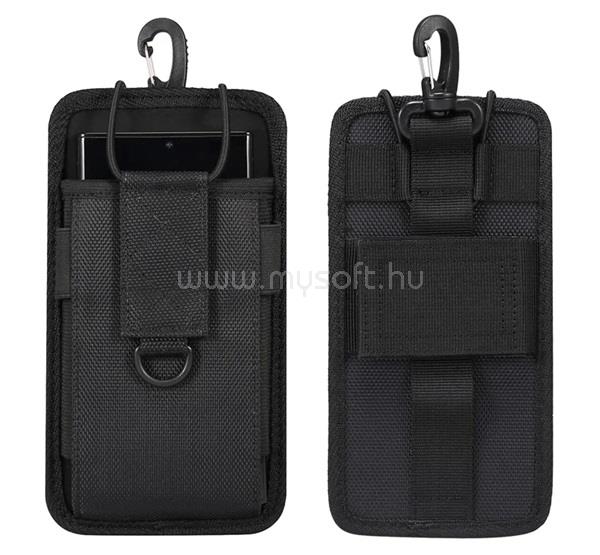 GIGAPACK GIGAPACK Tok álló, textil, POUCH univerzális, karabíner, FEKETE