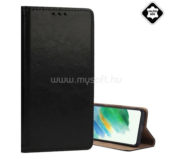 GIGAPACK Xiaomi 15T GIGAPACK Tok álló, valódi bőr FLIP, asztali tartó, FEKETE