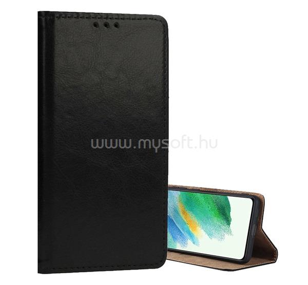 GIGAPACK Samsung S26 Plus GIGAPACK Tok álló, valódi bőr FLIP, asztali tartó, FEKETE