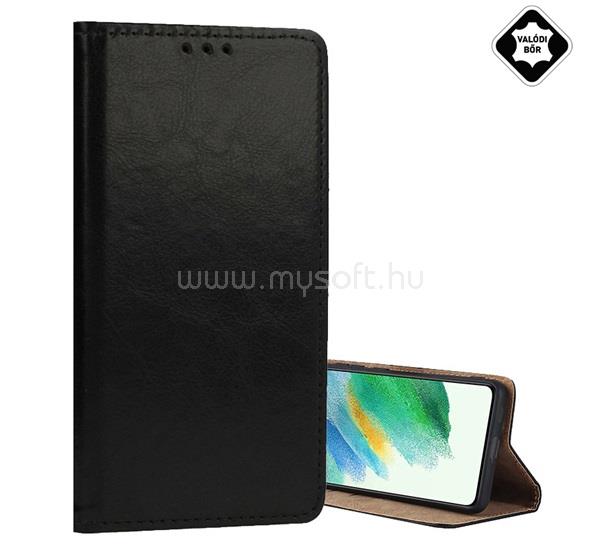 GIGAPACK Poco M8 Pro / Redmi Note 15 Pro Plus 5G GIGAPACK Tok álló, valódi bőr FLIP, asztali tartó, FEKETE