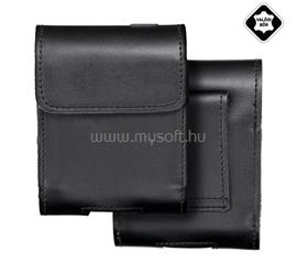 GIGAPACK Samsung Z Flip5 5G / Z Flip4 5G / Huawei P50 Pocket GIGAPACK Tok fekvő, valódi bőr övre fűzhető, mágneses, FEKETE GP-148233 small