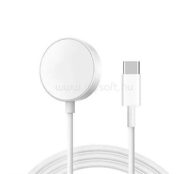 GIGAPACK Apple Watch Series SE 3 44mm / Series SE 3 40mm / Ultra 3 49mm GIGAPACK Töltőkábel Type-C mágneses, 100cm, FEHÉR