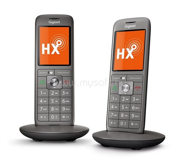 GIGASET CL660HX DUO telefon készülék vezeték nélküli, DECT, SÖTÉTSZÜRKE