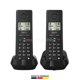 GIGASET PURE 200 DUO telefon készülék vezeték nélküli, DECT, FEKETE GIGASET_L36852-H3106-S201 small
