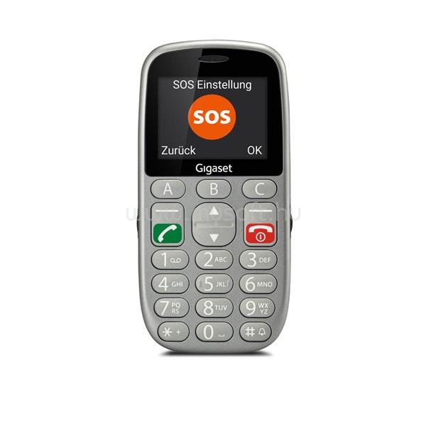 GIGASET GL390 mobiltelefon, idősek számára, Dual SIM, titán-ezüst