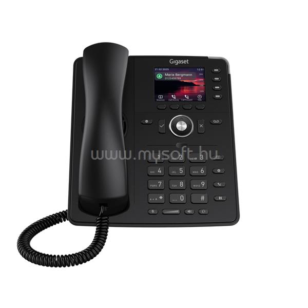 GIGASET P710 IP PRO telefon készülék vezetékes, 4 programozható LED funkciógomb, FEKETE
