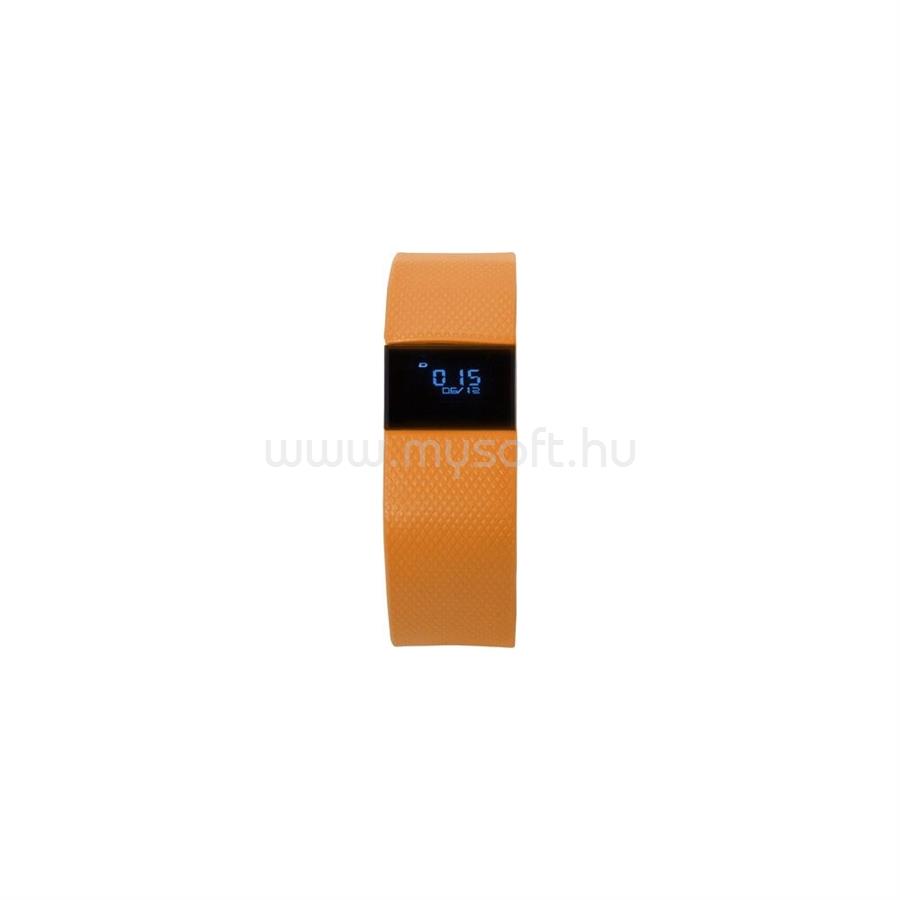 GOCLEVER Smart Band fit okosóra, lépésszámláló; 240x20 kijelző NARANCS