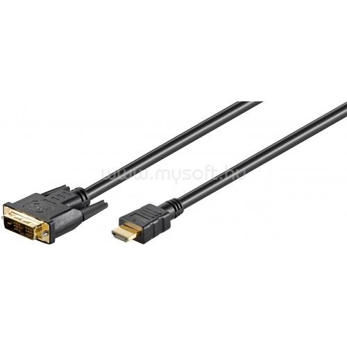 GOOBAY DVI-D/HDMI kábel, aranyozott 10m