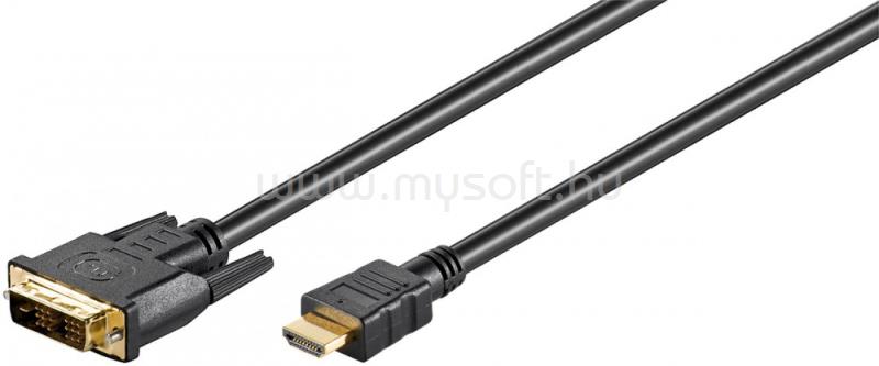 GOOBAY DVI-D/HDMI kábel, aranyozott