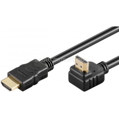 GOOBAY Nagy sebességű HDMI kábel 90°-os Ethernettel 2m