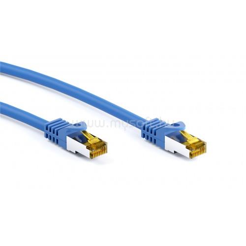 GOOBAY RJ45 patch kábel CAT 6A S/FTP (PiMF), 500 MHz, CAT 7 nyers kábellel, kék