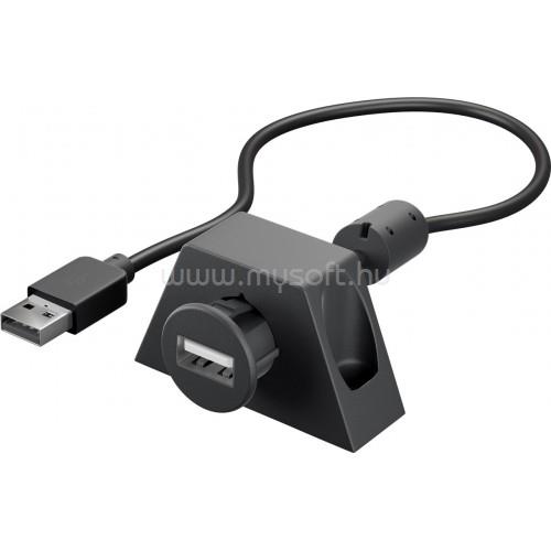 GOOBAY USB 2.0 nagy sebességű hosszabbító kábel tartókonzollal, fekete 1.2m