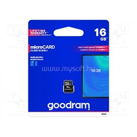 GOODRAM Memóriakártya SDHC 16GB CL10 UHS-I adapter nélkül M1A0-0160R12 small