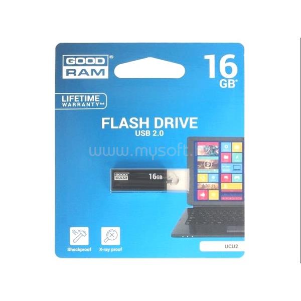 GOODRAM Pendrive 16GB, UCU2 USB 2.0, Fekete