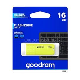 GOODRAM Pendrive 16GB, UME2 USB 2.0, Sárga UME2-0160Y0R11 small