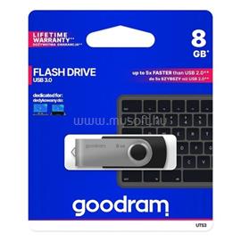 GOODRAM Pendrive 8GB, UTS3 USB 3.0, Fekete UTS3-0080K0R11 small