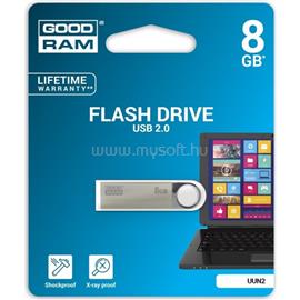 GOODRAM Pendrive 8GB, UUN2 USB 2.0, Szürke UUN2-0080S0R11 small