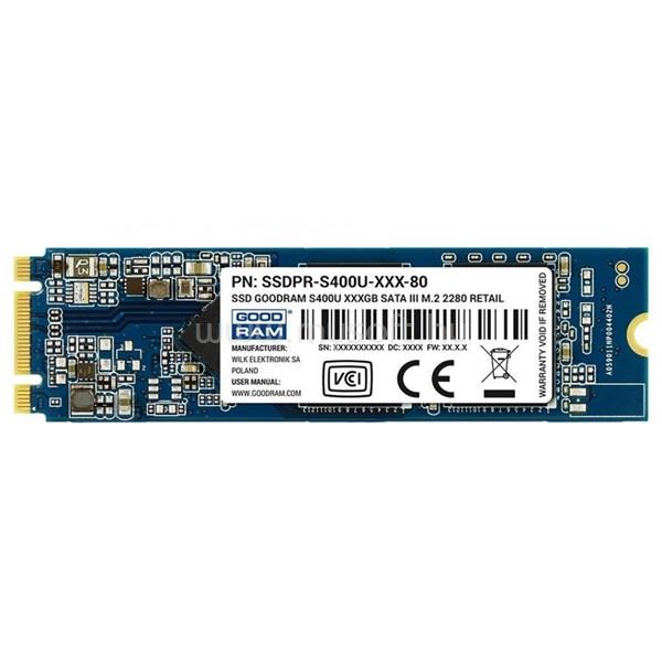 GOODRAM SSD  480GB M.2 2280 SATA S400U