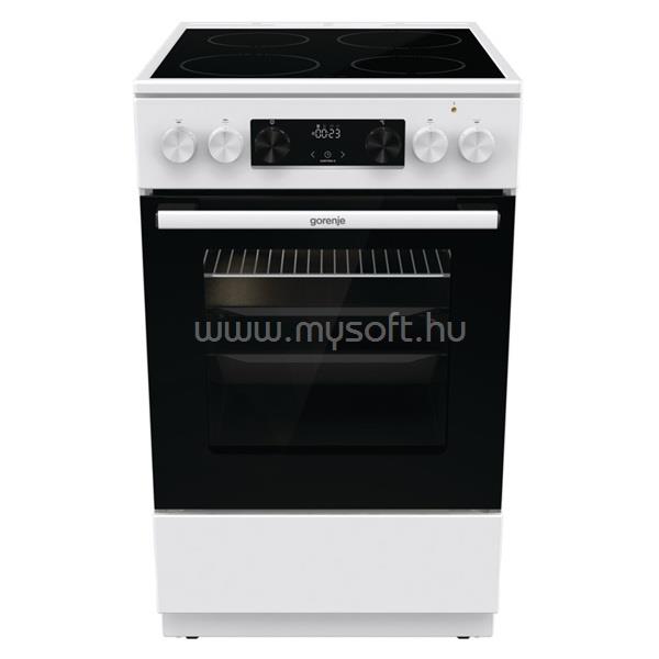 GORENJE GEC5C42WG fehér, szabadonálló, kerámialapos, elektromos, főzőzóna: 4, sütő:70L, grill, tűzhely