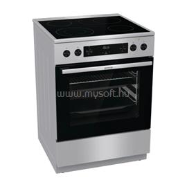 GORENJE GECS6C70XPA inox-fekete, szabdonálló, kerámialapos, főzőzóna:4, sütőtér:71L, tűzhely GORENJE_740939 small