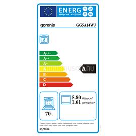 GORENJE GG5A14WJ szabadonálló, gáz, főzőzóna: 4, sütő:77L, tűzhely (fehér) GORENJE_745437 small