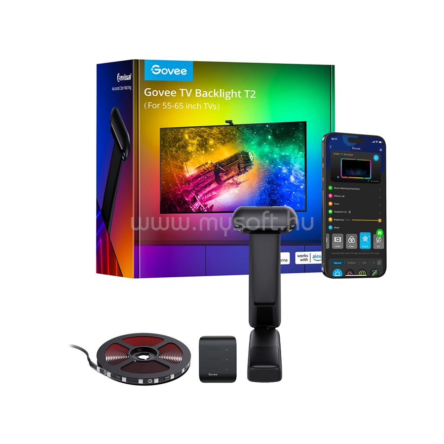 GOVEE Envisual TV háttérvilágítás T2 kettős kamerával (55~65 hüvelyk)