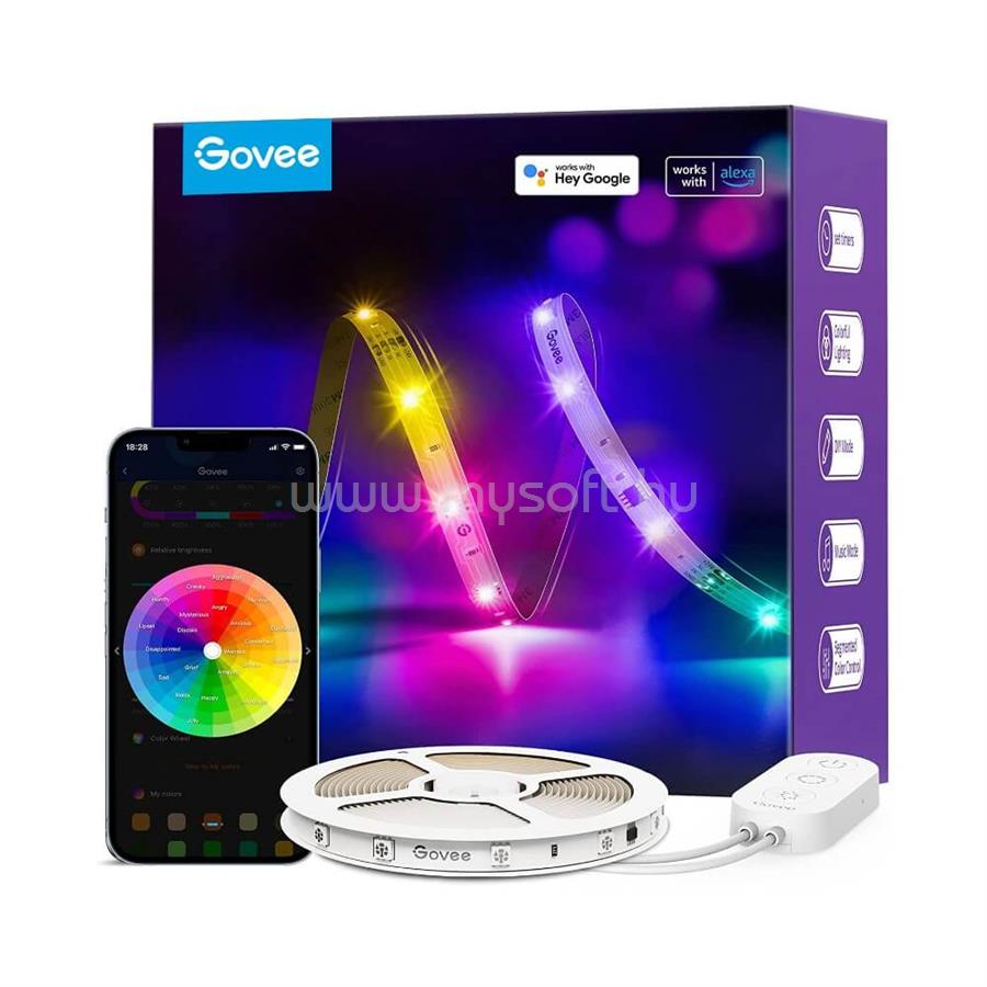 GOVEE RGBIC Basic (Wi-Fi & Bluetooth) LED Szalag (5 Méter)