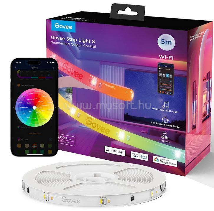 GOVEE RGBIC Wi-Fi + Bluetooth LED Strip Lights With Protective Coating (5M)