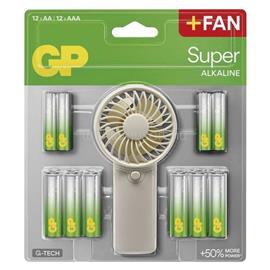 GP BATTERIES GP B0161M Super akáli elem AA 12db + AAA 12db + ventilátor B0161M small