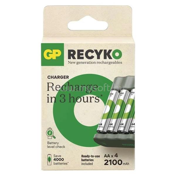 GP BATTERIES GP B50444 Eco E441+ 4xAA ReCyko 2100mAh akkumulátor töltő