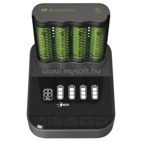 GP BATTERIES GP Pro P461 akkumulátor töltő, dokkoló + 4×AA GP ReCyko 2700mAh akkumulátor