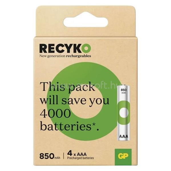 GP BATTERIES GP ReCyko NiMH Akkumulátor HR03 (AAA) 850mAh 4db