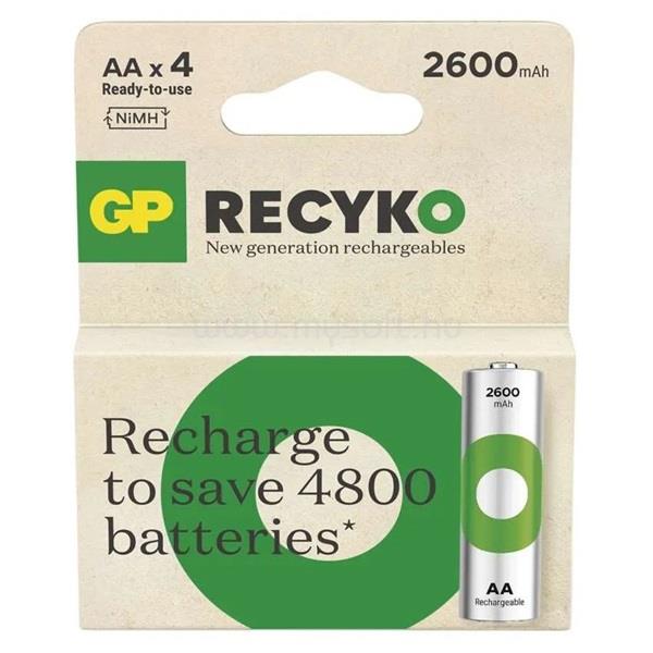 GP BATTERIES GP ReCyko NiMH Akkumulátor HR6 (AA) 2600mAh 4db